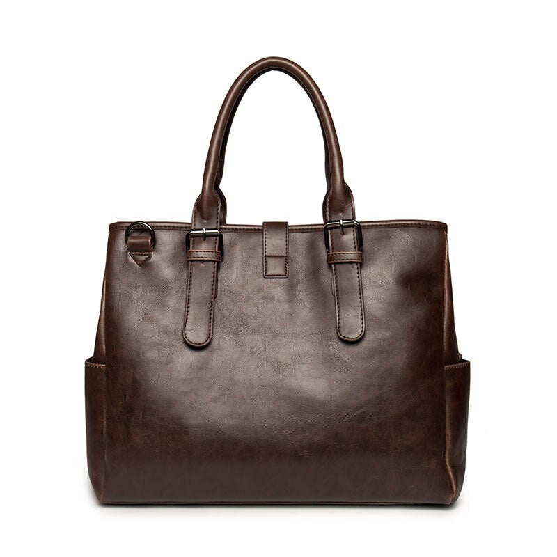 Large Capacity Retro Leather Briefcase-Briefcase-Free Shipping Leatheretro