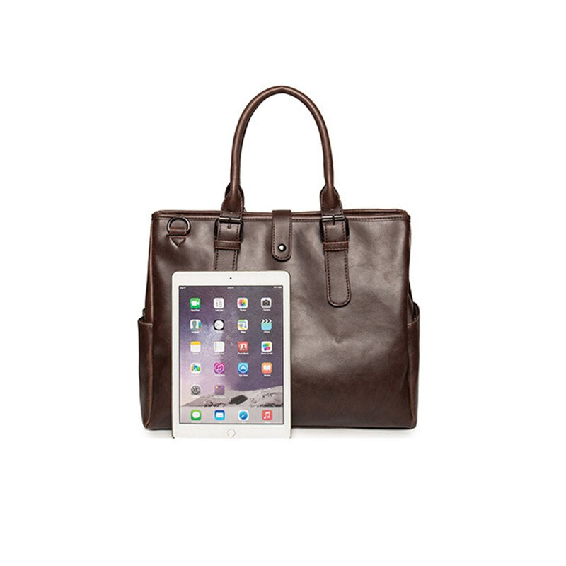 Large Capacity Retro Leather Briefcase-Briefcase-Free Shipping Leatheretro