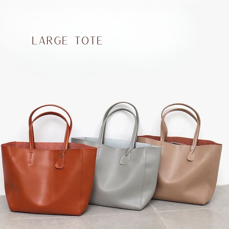 Large Capacity Women's Fashionable Real Leather Tote Bag-Tote Bag-Green-Free Shipping Leatheretro