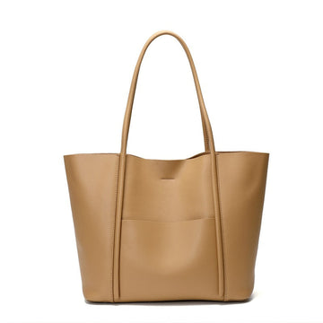 Large Luxury Leather Shoulder Bag Women Tote Bag-Tote Bag-Brown-Free Shipping Leatheretro