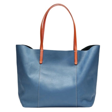 Large Capacity Leather Women's Tote Bag-Tote Bag-Blue-Free Shipping Leatheretro