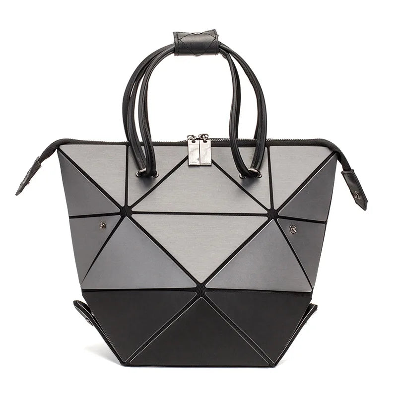 Laser Plain Folding Tote Bag Convertable Bag-Tote Bag-Dark Gray-Free Shipping Leatheretro
