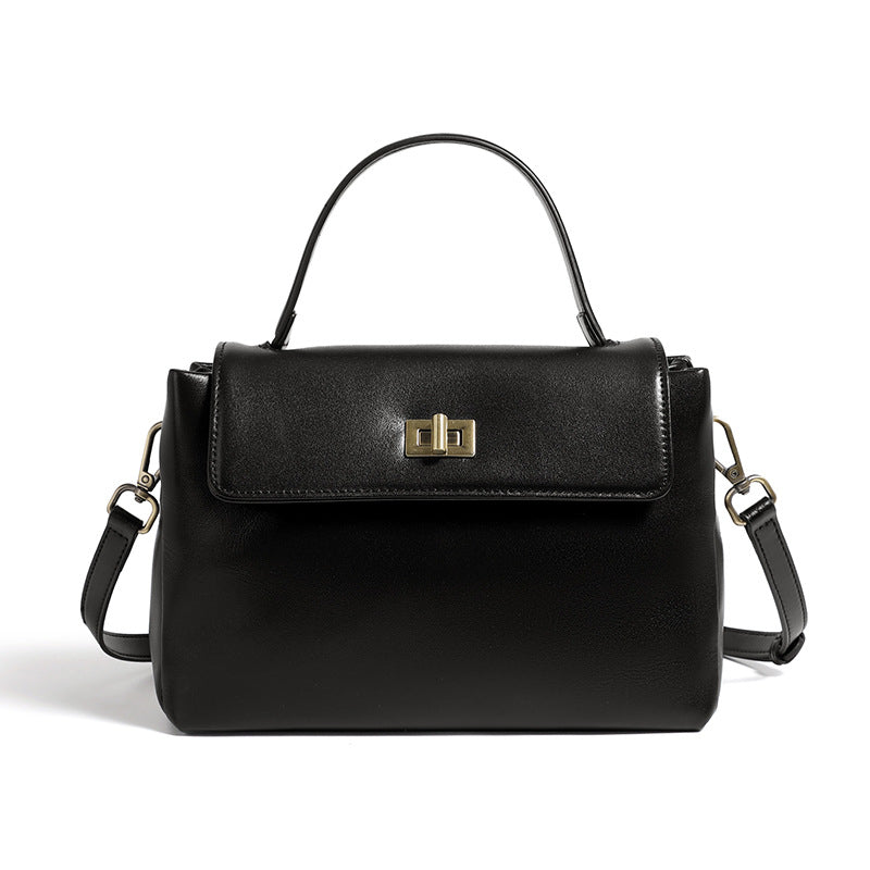 Leather Handbag Fashion Crossbody Bags-Handbags-Black-Free Shipping Leatheretro
