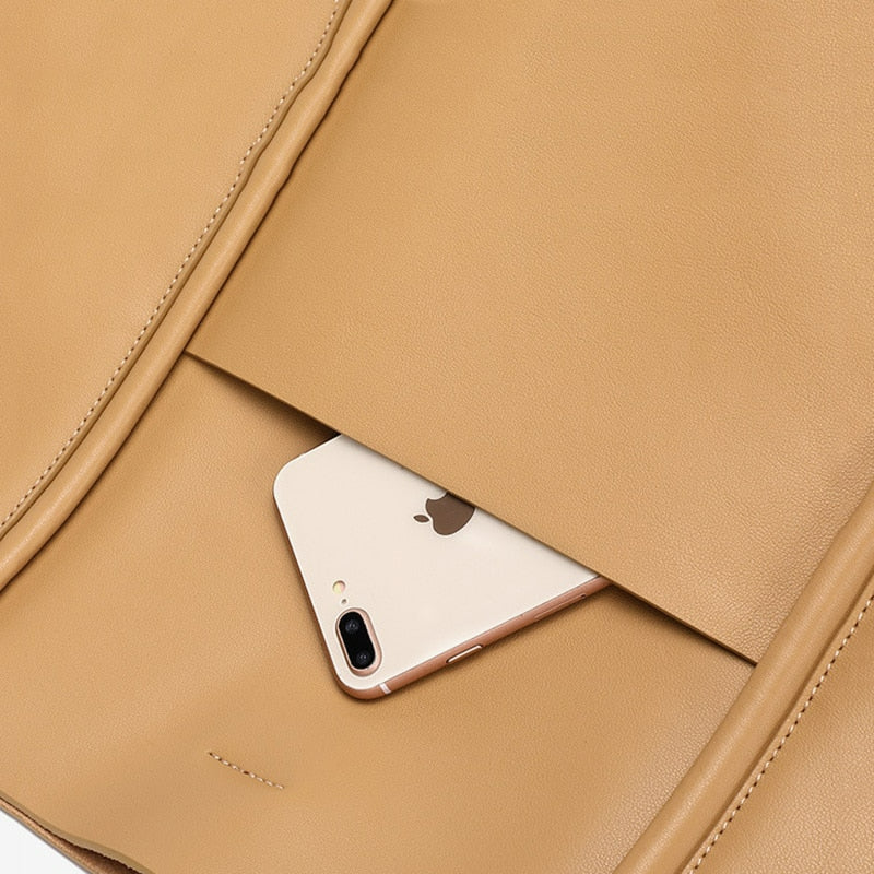 Large Luxury Leather Shoulder Bag Women Tote Bag-Tote Bag-Brown-Free Shipping Leatheretro