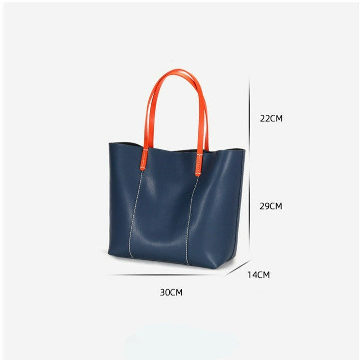 Genuine Leather Women Fashion Shoulder Tote Bag-Tote Bag-Green-Free Shipping Leatheretro