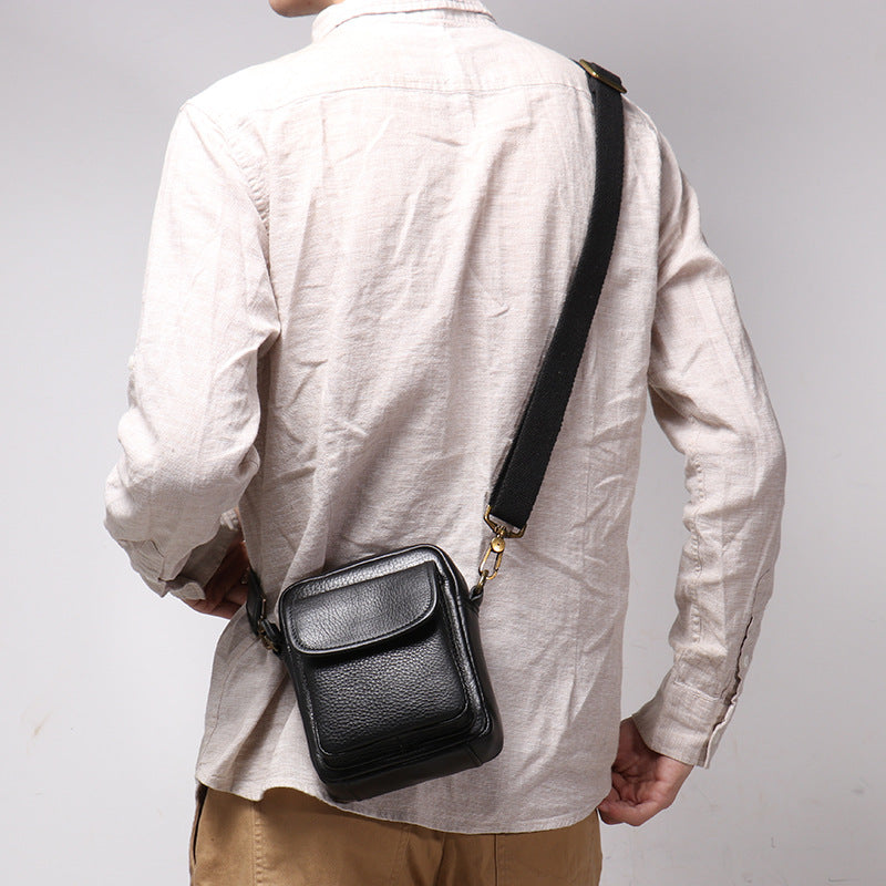 Lightweight Simple Crossbody Sling Bag-Handbags-Black-Free Shipping Leatheretro