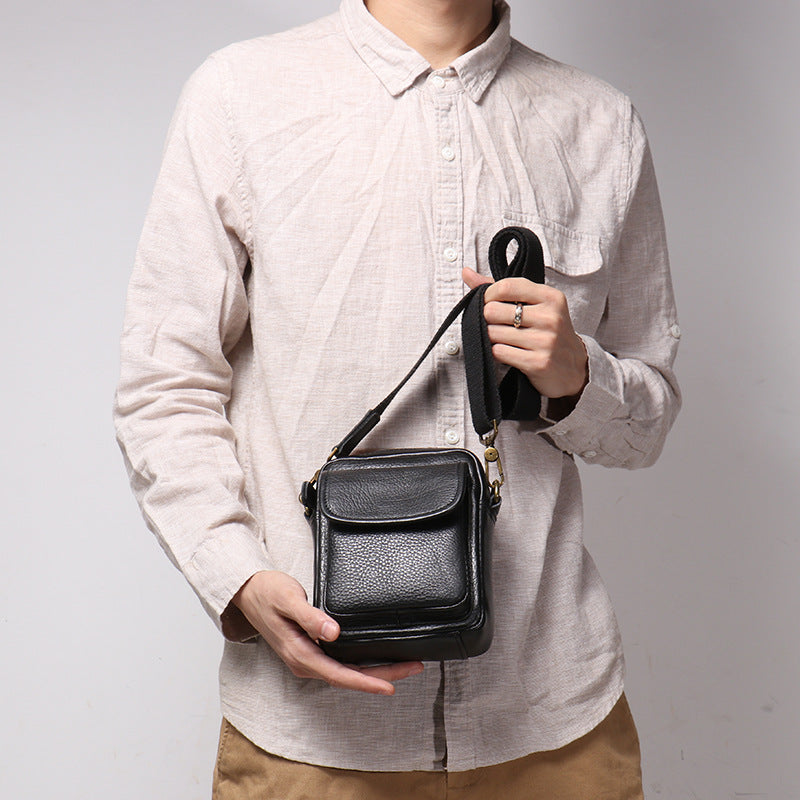 Lightweight Simple Crossbody Sling Bag-Handbags-Black-Free Shipping Leatheretro