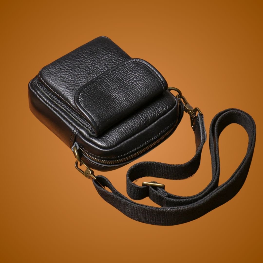 Lightweight Simple Crossbody Sling Bag-Handbags-Black-Free Shipping Leatheretro
