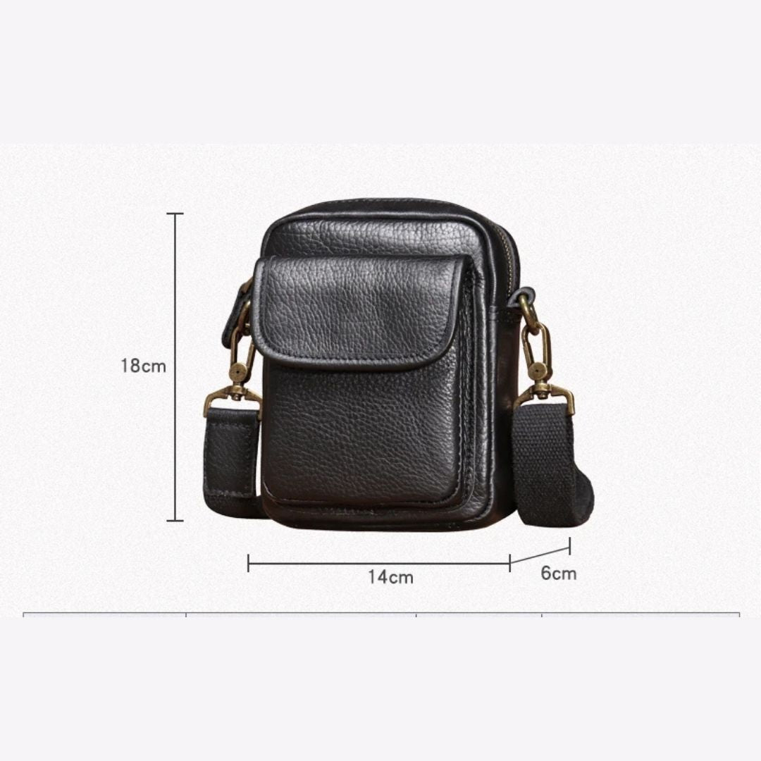 Lightweight Simple Crossbody Sling Bag-Handbags-Black-Free Shipping Leatheretro