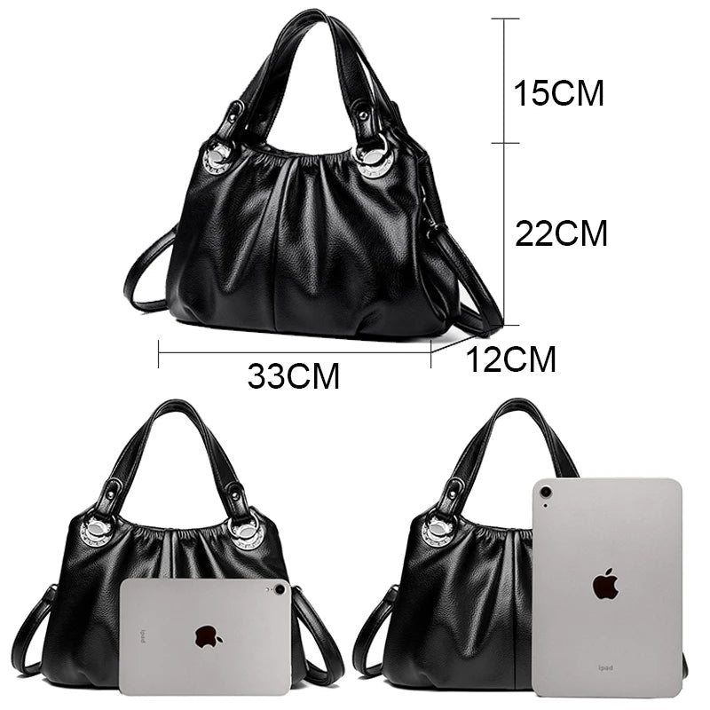 Luxury High-Quality Genuine Leather Women's Shoulder Bag-Handbags-Green-Free Shipping Leatheretro