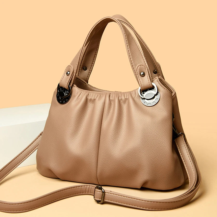 Luxury High-Quality Genuine Leather Women's Shoulder Bag-Handbags-Green-Free Shipping Leatheretro