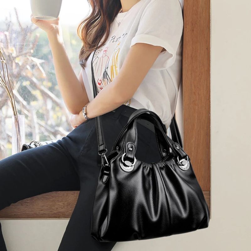 Luxury High-Quality Genuine Leather Women's Shoulder Bag-Handbags-Green-Free Shipping Leatheretro