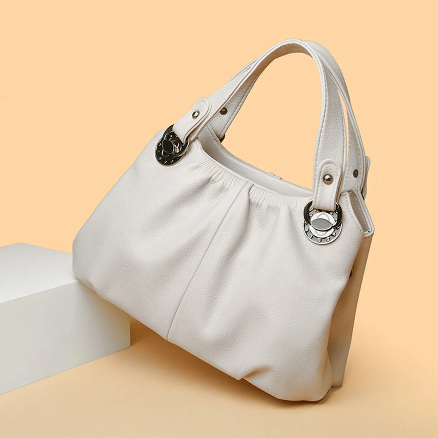 Luxury High-Quality Genuine Leather Women's Shoulder Bag-Handbags-Green-Free Shipping Leatheretro