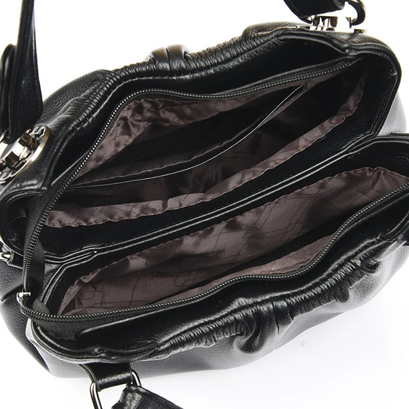 Luxury High-Quality Genuine Leather Women's Shoulder Bag-Handbags-Green-Free Shipping Leatheretro