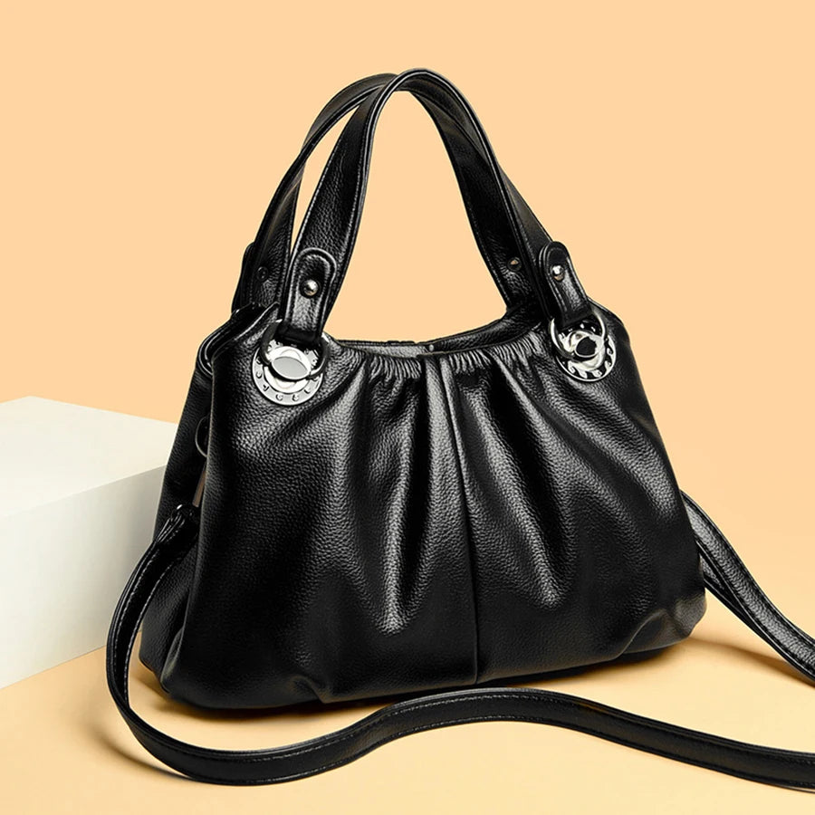 Luxury High-Quality Genuine Leather Women's Shoulder Bag-Handbags-Green-Free Shipping Leatheretro