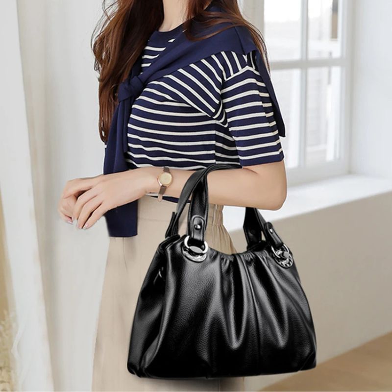 Luxury High-Quality Genuine Leather Women's Shoulder Bag-Handbags-Green-Free Shipping Leatheretro