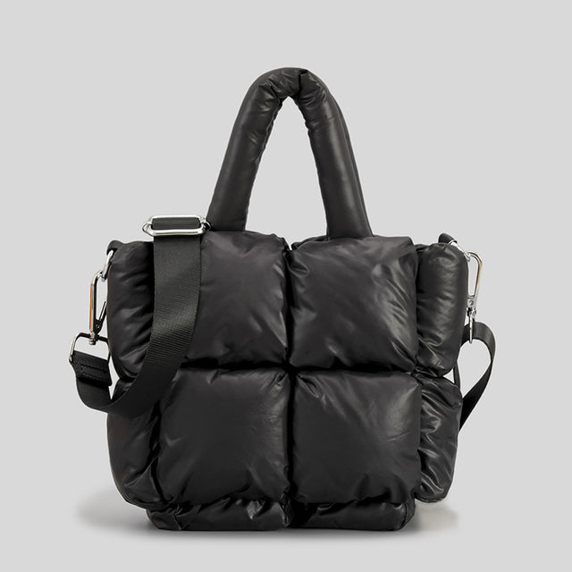 Luxury Nylon Large Tote Shoulder Handbag-Tote Bag-Mini Nylon Bag-Black-Free Shipping Leatheretro