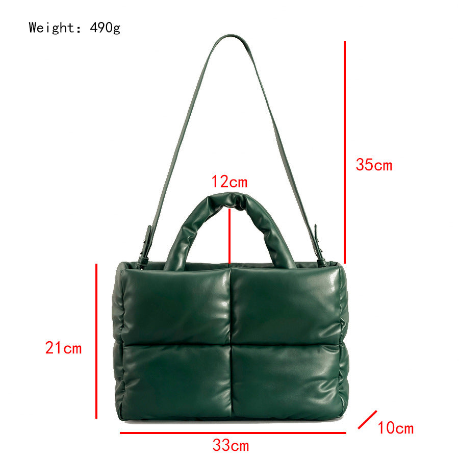 Luxury Nylon Large Tote Shoulder Handbag-Tote Bag-Large Nylon Bag-Gray-Free Shipping Leatheretro