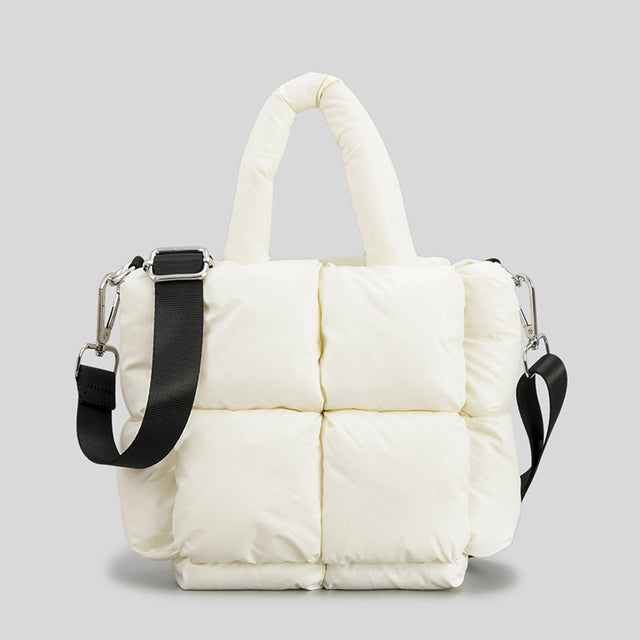 Luxury Nylon Large Tote Shoulder Handbag-Tote Bag-Mini Nylon Bag-Beige-Free Shipping Leatheretro