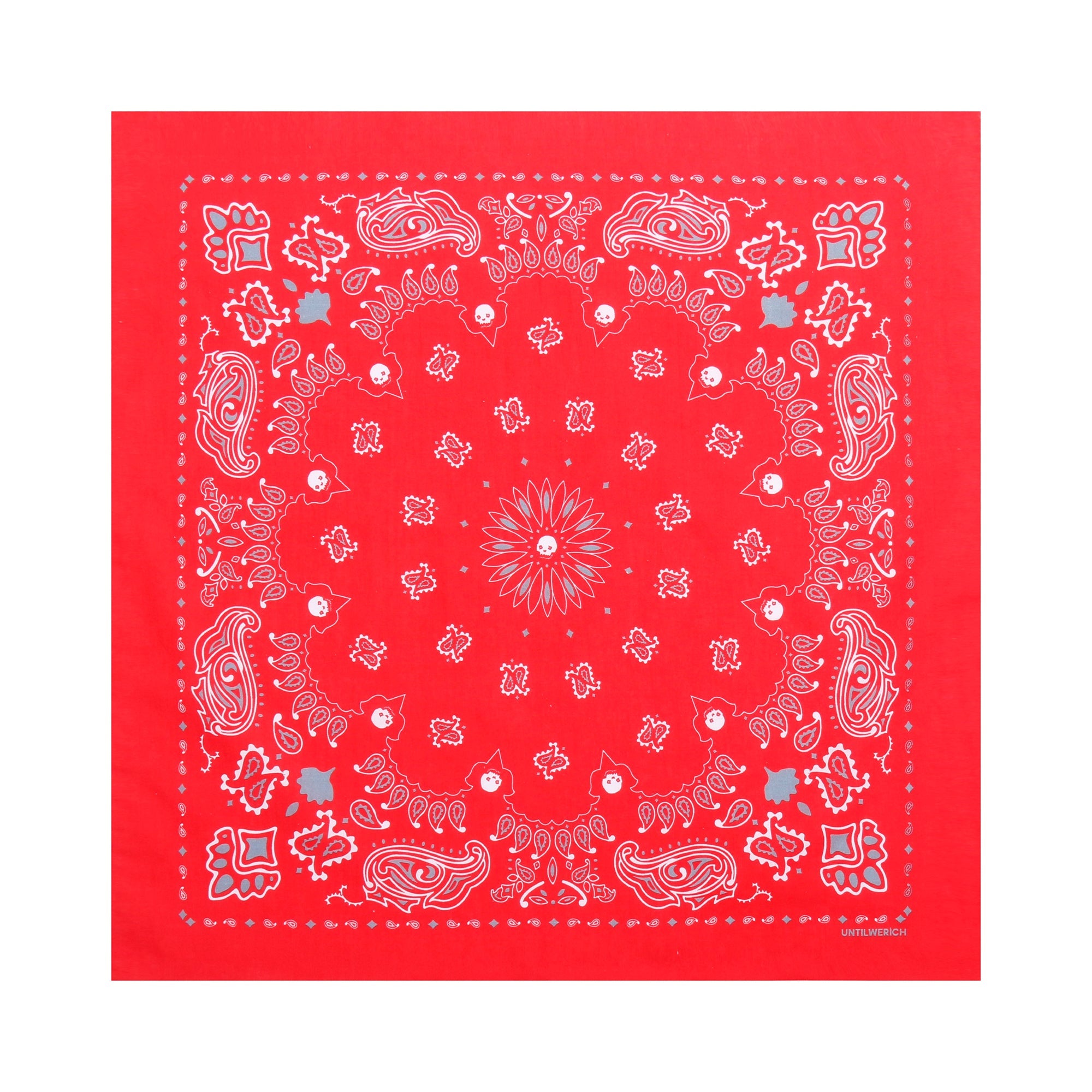 UNTILWERICH Paisley Square Bandana-Accessories-One Size-White-Free Shipping Leatheretro