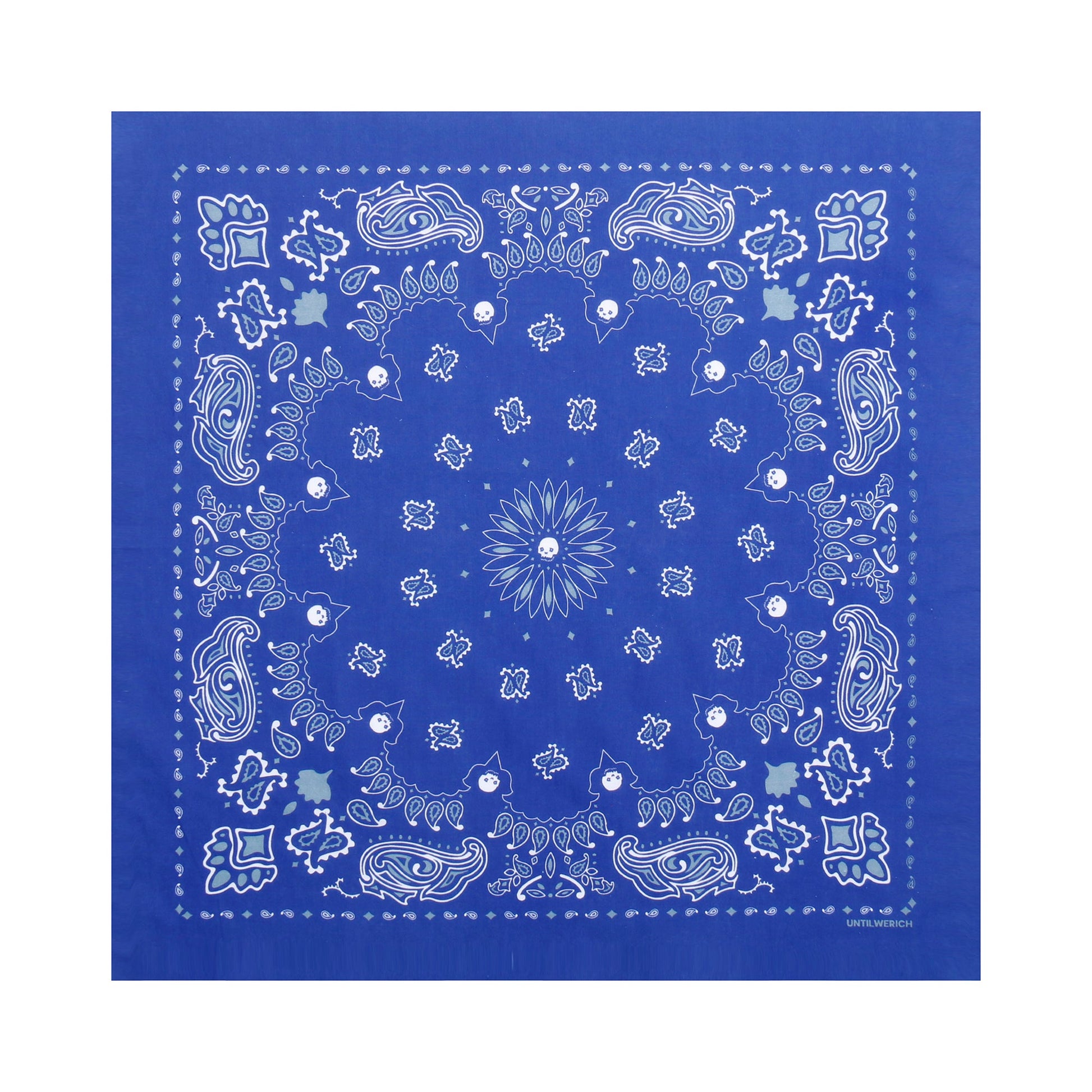 UNTILWERICH Paisley Square Bandana-Accessories-One Size-White-Free Shipping Leatheretro