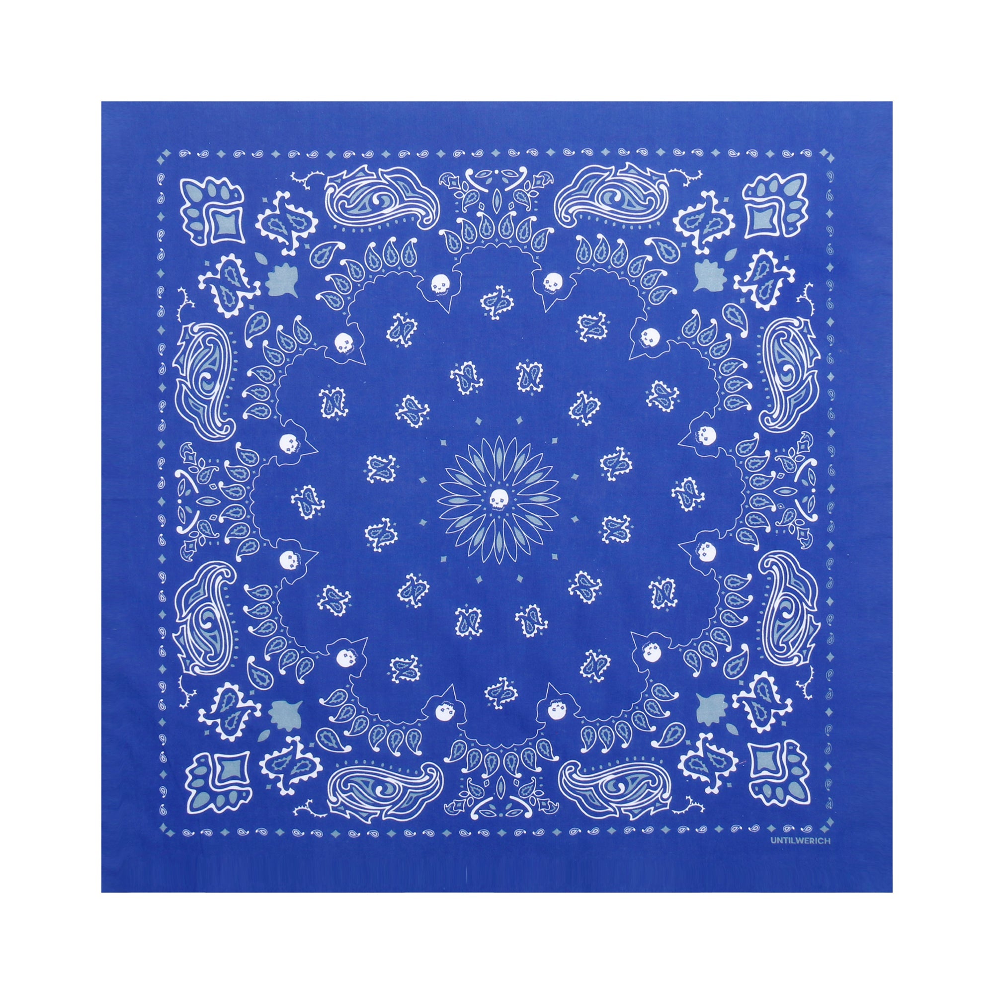 UNTILWERICH Paisley Square Bandana-Accessories-One Size-White-Free Shipping Leatheretro