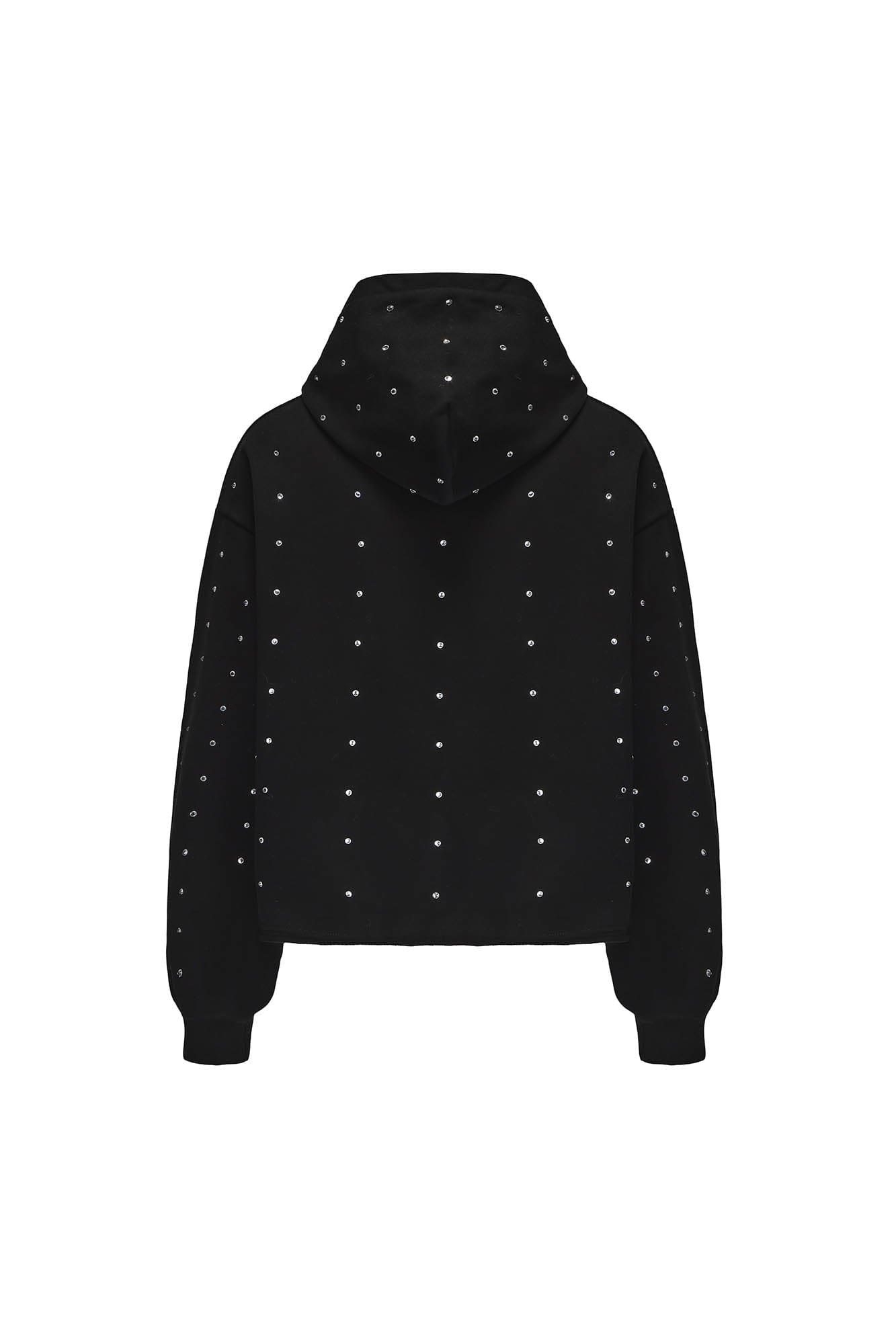 BLACK8MOB Full Studded Cross Hoodie-Hoodie-S-Free Shipping Leatheretro