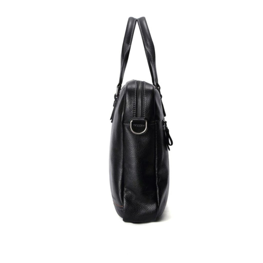 Natural Genuine Leather Men's Briefcase-Briefcase-Black-Free Shipping Leatheretro