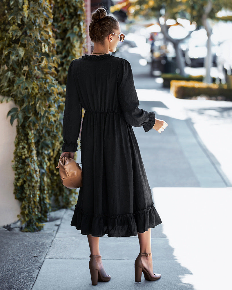 Fashion Women Long Sleeves Dresses for Women-Dresses-Black-S-Free Shipping Leatheretro