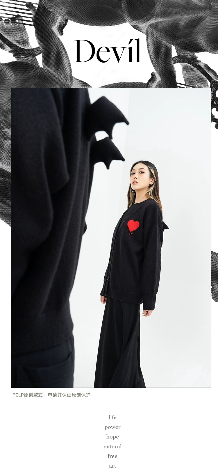 CLP Butterfly Love Beaded Cardigan - Oversized Knit Sweater-Black-Short- Three Buttons-Free Shipping Leatheretro