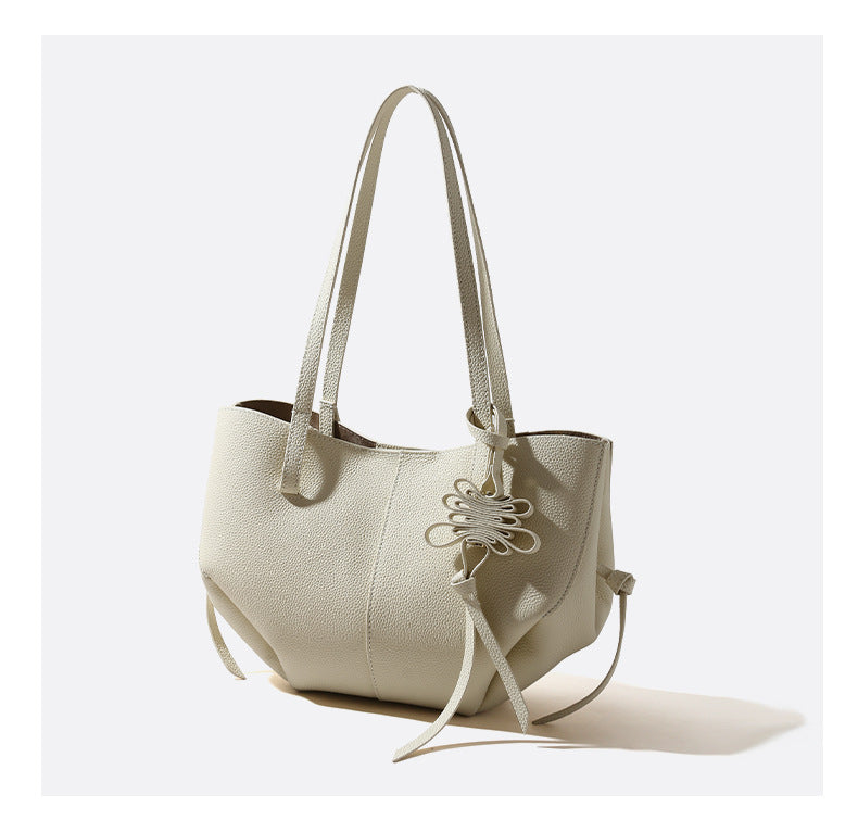 Women's Genuine Leather Tote Bag-Shoulder Bags-black-Free Shipping Leatheretro