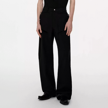 TIWILLTANG Detachable Pocket Flap Trousers-Pants-S / 28-31”-Free Shipping Leatheretro