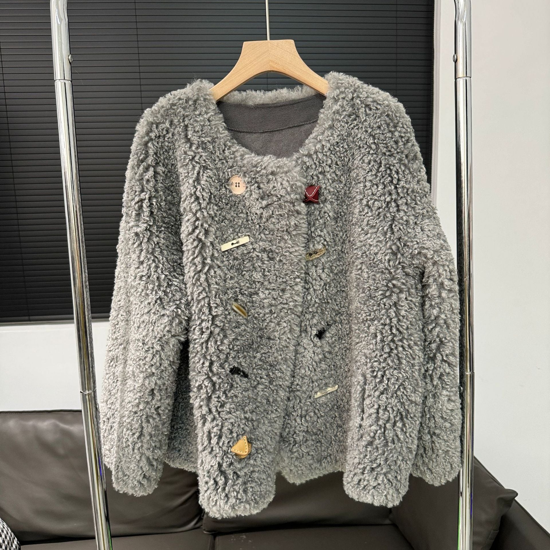 Fashion Faux Fur Women Jacket Coats-Coats & Jackets-Gray-One Size-Free Shipping Leatheretro