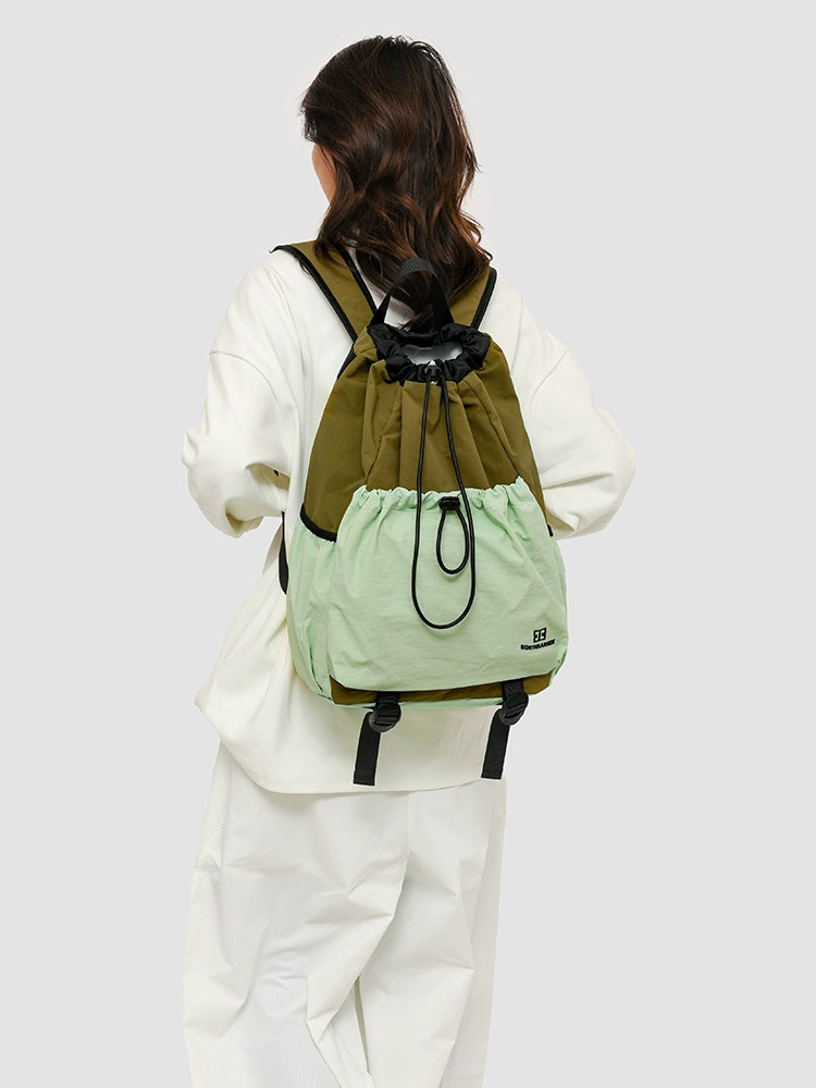 BOOM Contrast Color Drawstring Backpack-Purple-Free Shipping Leatheretro