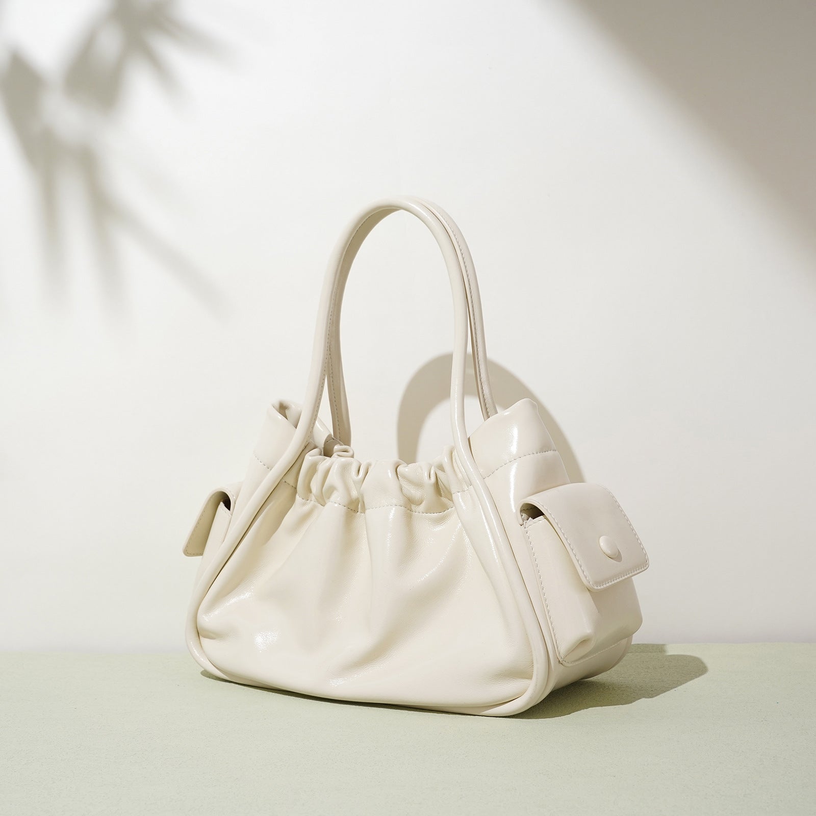 Minimalist Solid Color Bucket Bag-Shoulder Bags-Pink purple-Free Shipping Leatheretro