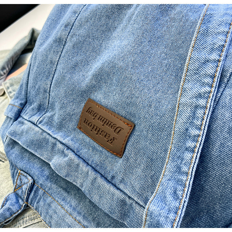 Denim Tote Bag for Women-Canvas Bag-Dark Blue-Free Shipping Leatheretro