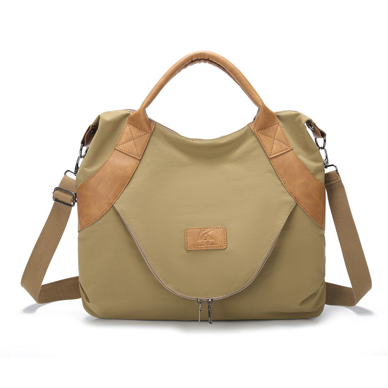 Vintage Large Capacity Nylon Women Messenger Tote Bags-Handbags-Black-Free Shipping Leatheretro