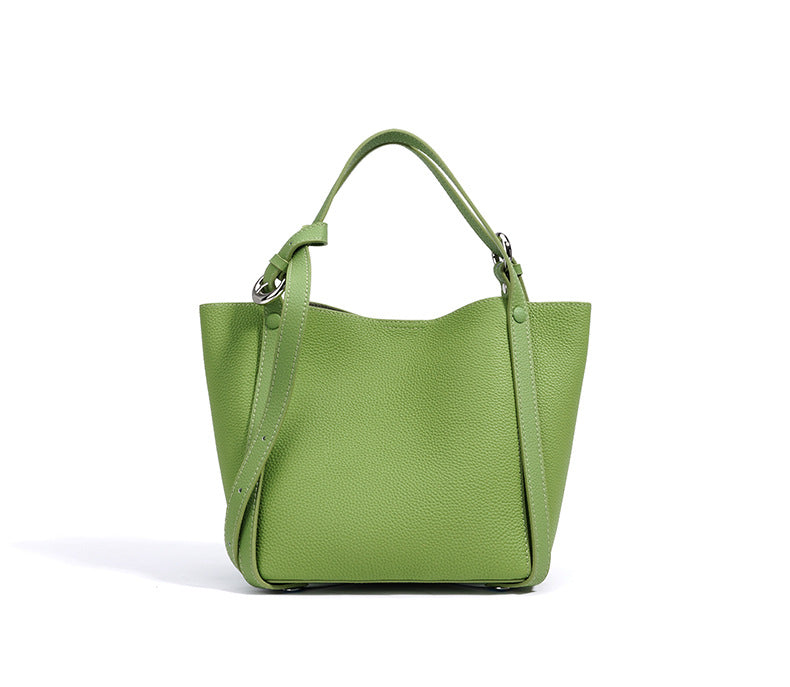 Women's Genuine Leather Large Tote Bag-Tote Bags-Light avocado green-Free Shipping Leatheretro