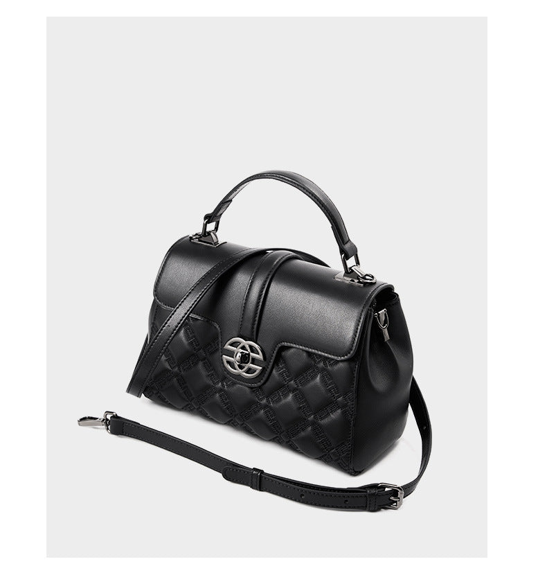 Luxury Leather Tote Bag for Women-Handbags-Black-23*11*17-Free Shipping Leatheretro