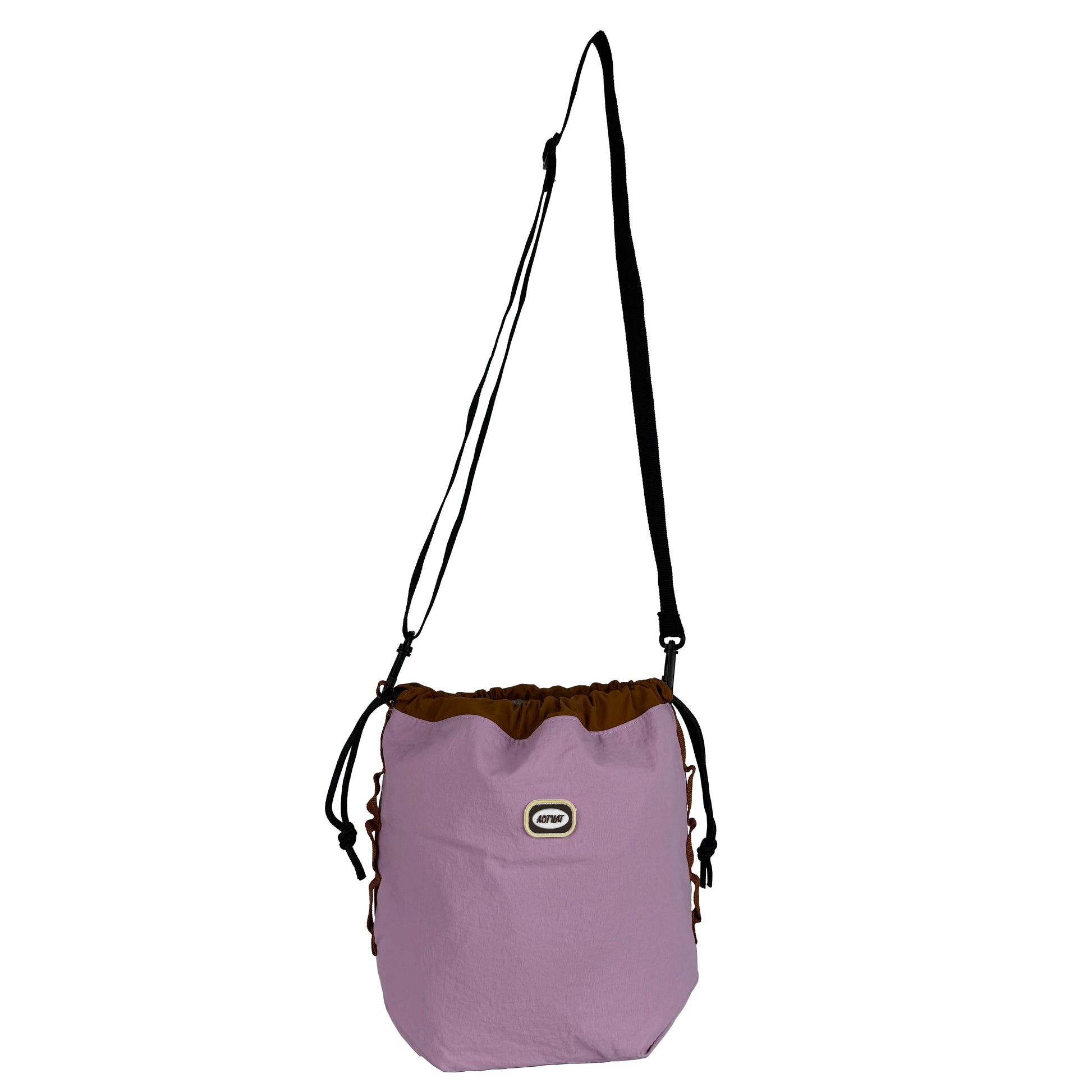 BOOM Colorblock Crossbody Bag - Versatile Drawstring Bucket Bag-Black rope-Free Shipping Leatheretro