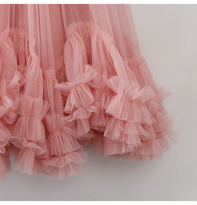 Fairy Designed Ruffled A Line Skirts for Women-Skirts-Black-One Size-Free Shipping Leatheretro