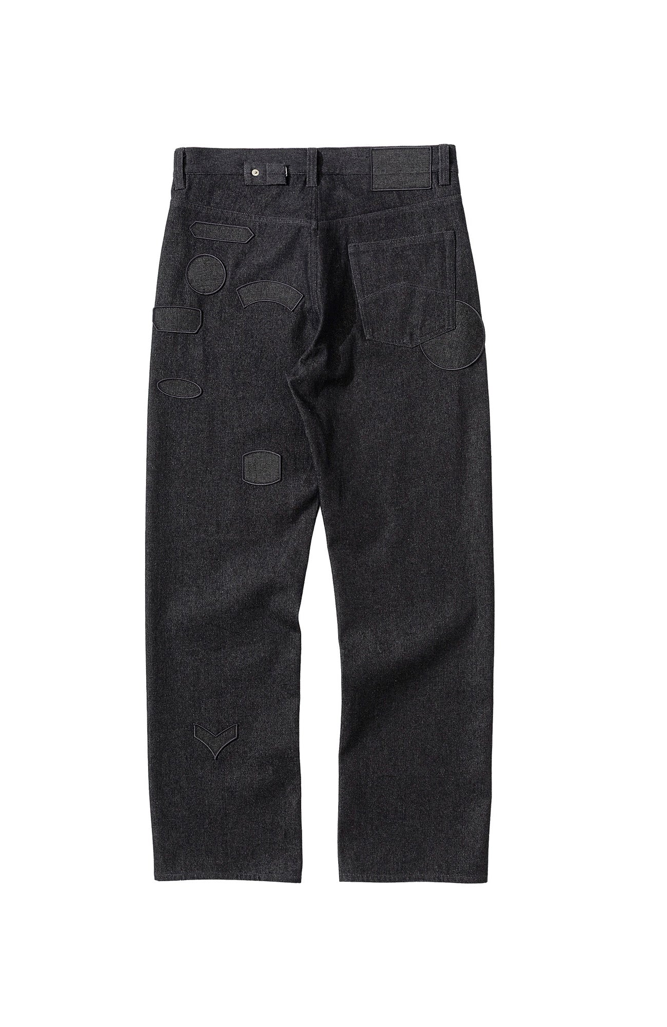 URBAN+FOREST Minimal Patch Straight-Leg Denim-Jeans-S-Green-Free Shipping Leatheretro