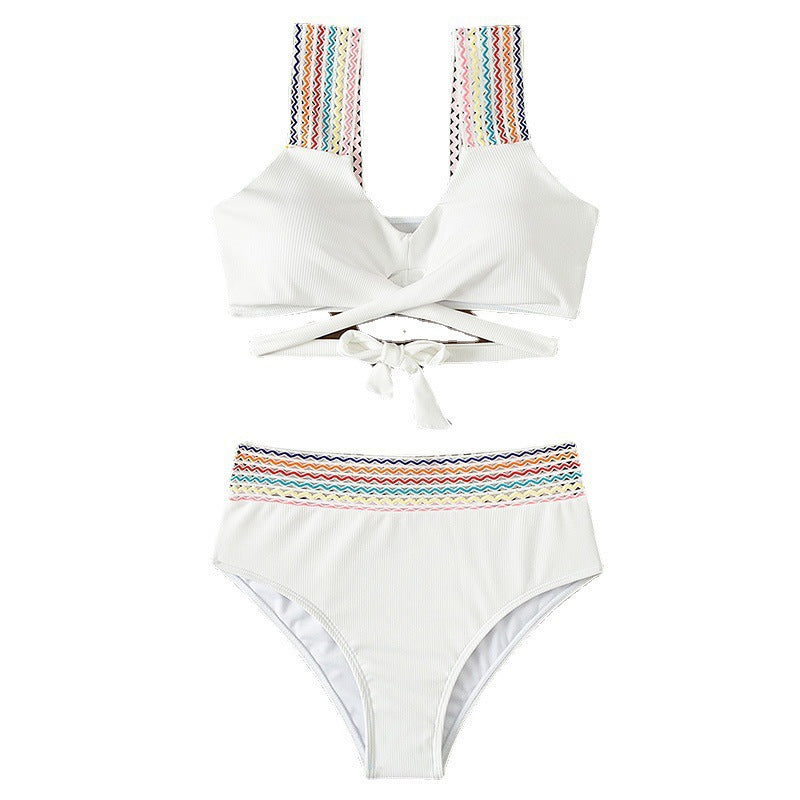 Sexy Two Pieces Beachwear for Women-Swimwear-White-S-Free Shipping Leatheretro