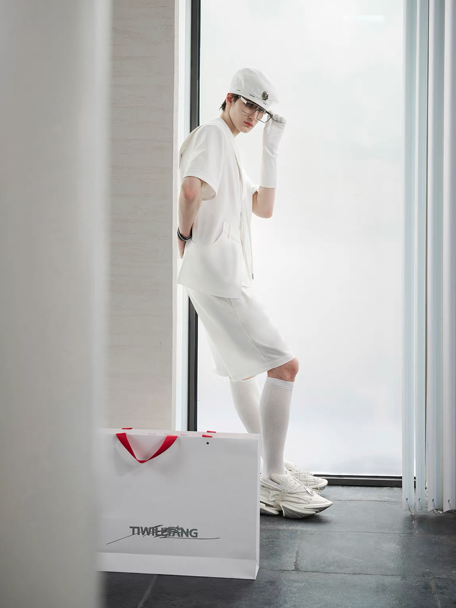 TIWILLTANG Minimal Sailor Collar Shirt-Shirt-S-White-Long-Free Shipping Leatheretro