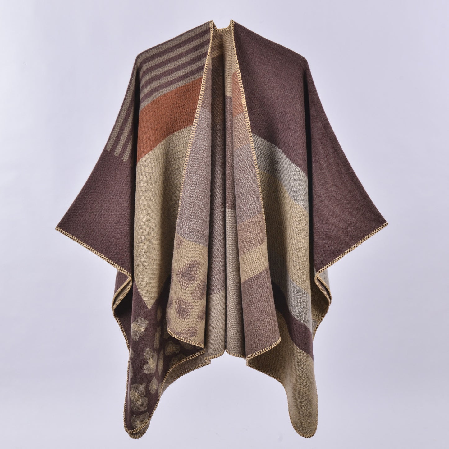 Casual Faux Cashmere Ethnic Versatile Warm Cloak-Scarves & Shawls-8-130*150CM-Free Shipping Leatheretro