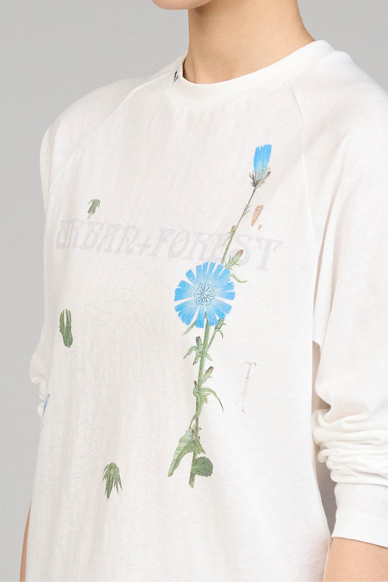 URBAN+FOREST Plant Atlas Raglan Long-Sleeve Tee-L/S Tee-XS-Grey-Free Shipping Leatheretro