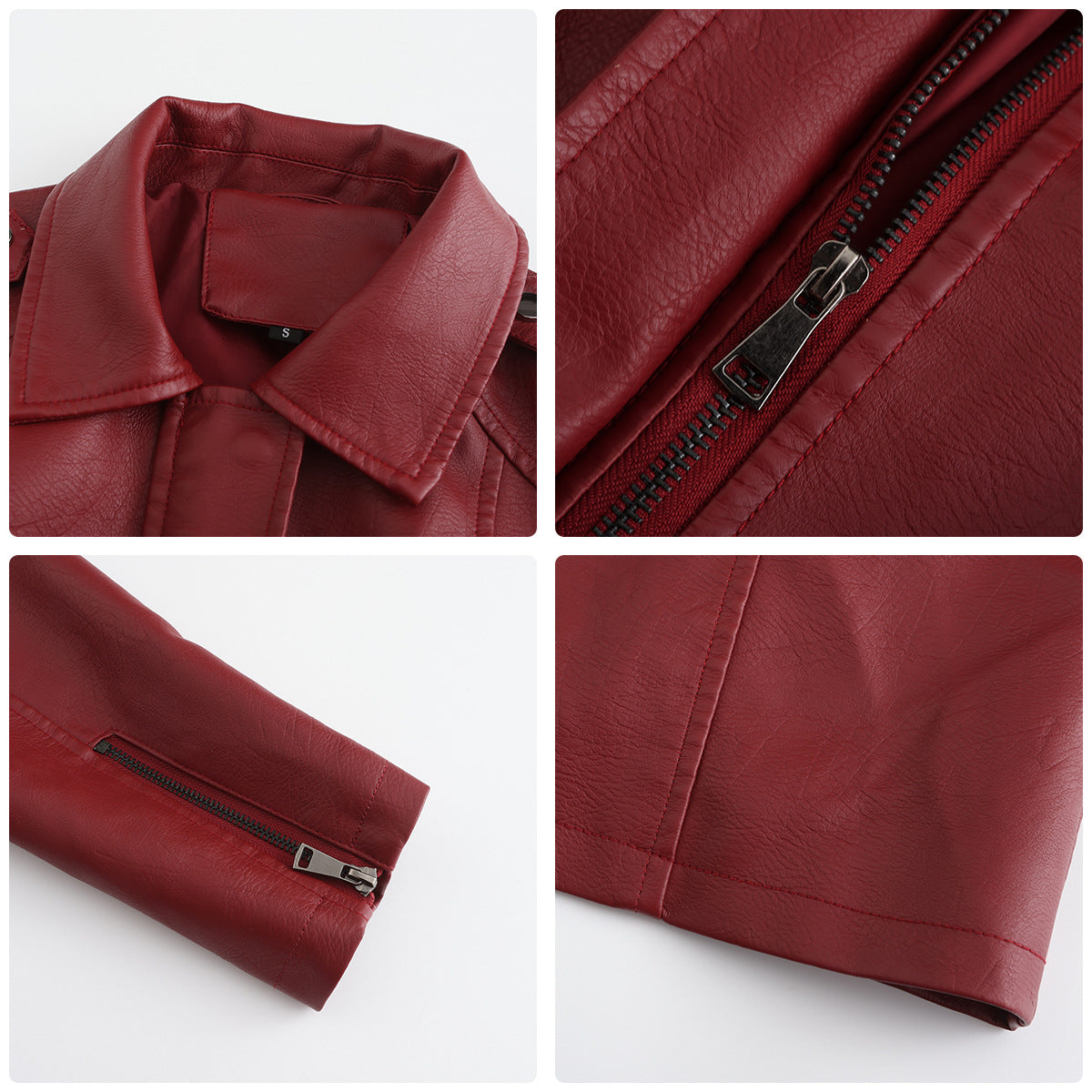 Women's Mid-Long Leather Trench Coat-black-S-Free Shipping Leatheretro