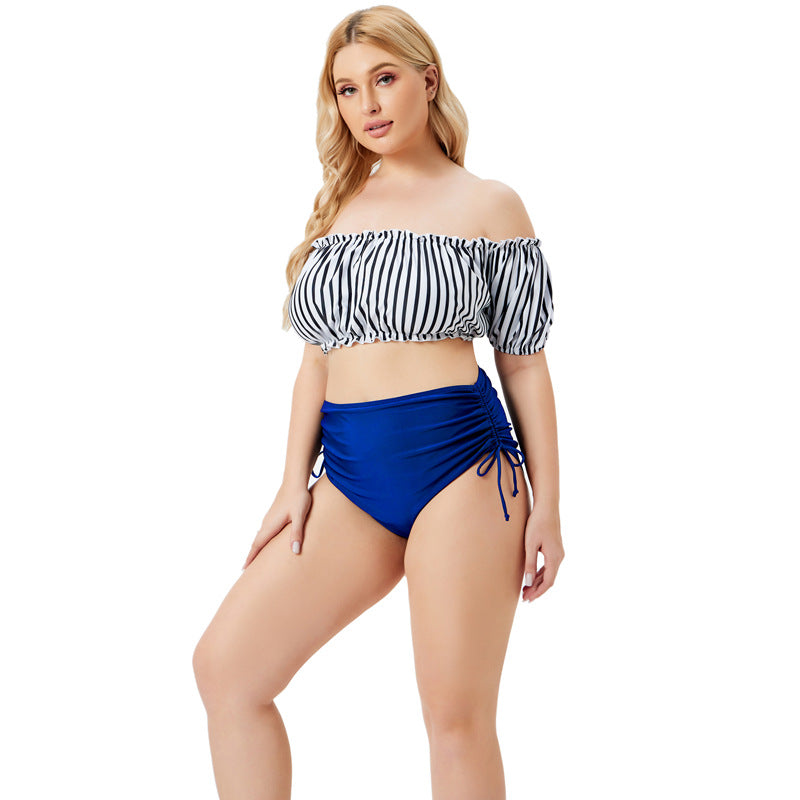 Women Plus Sizes Bikinis Swimwear-Swimwear-The same as picture-L-Free Shipping Leatheretro