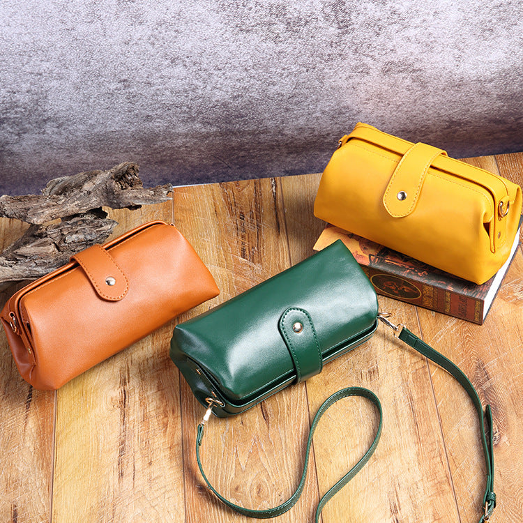 Vintage PU Mini Shoulder Bags for Women-Handbags, Wallets & Cases-Yellow-Free Shipping Leatheretro