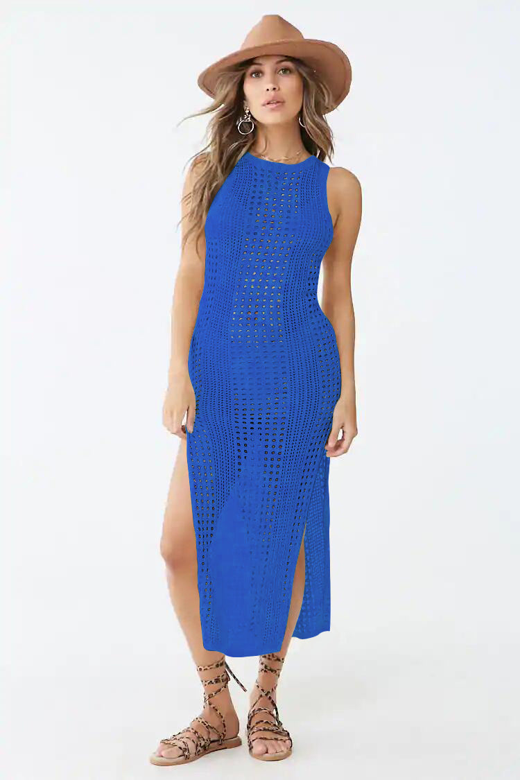 Summer Knitted Long Beach Dresses-Dresses-Blue-One Size-Free Shipping Leatheretro